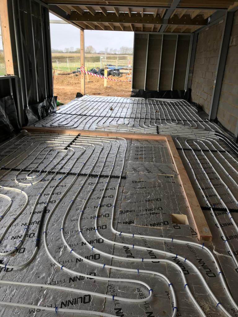 Underfloor heating layout in new build