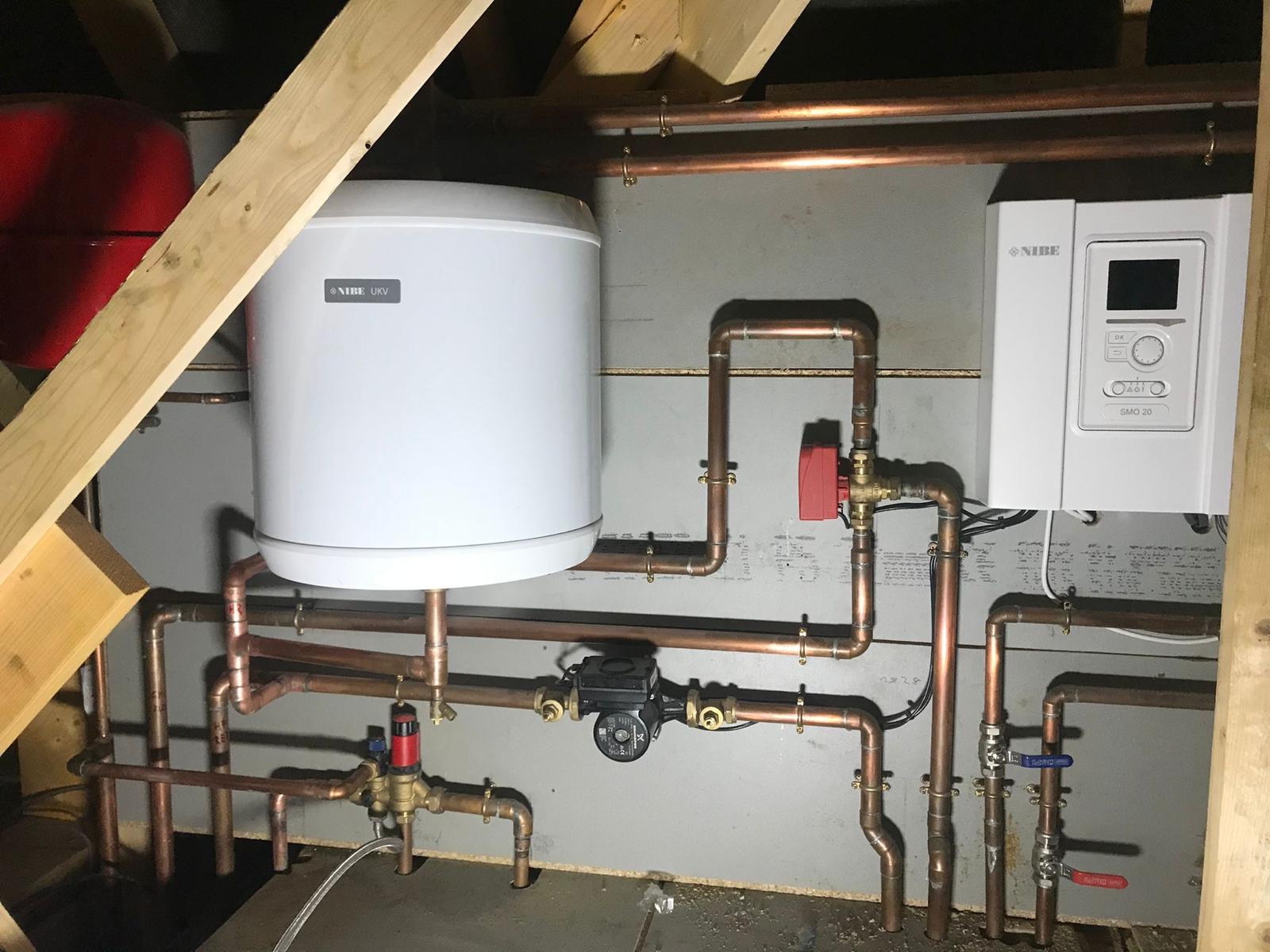 Loft NIBE buffer with SMO 20 controller